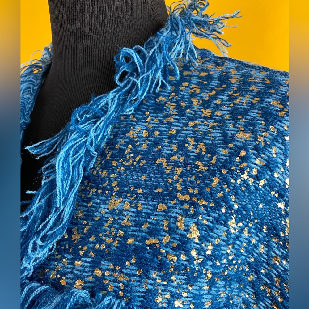 Simply Styled By Sears Blue & Gold Sweater Vest - image 3